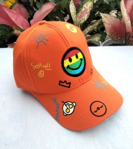 TOPI ANAK LAKI-LAKI DAN PEREMPUAN / TOPI BASEBALL BORDIR HAPPY SMILE