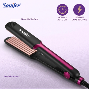Sonifer Crimper Hair Fluffy Curler iron Widened Ceramic Corrugated Flat Styling Tools Volumizing 30s Rapid Heating