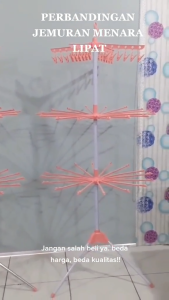 Rak Jemuran Handuk 24 Klip dan 16 Cabang / Jemuran Menara 3 Susun / Jemuran Baju LIpat Stainless Steel / Jemuran Handuk 3 Susun