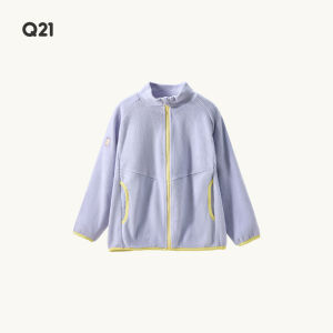 Q21 | Bamboo Fleece Color Block Stand Collar Stretch Warm Jacket