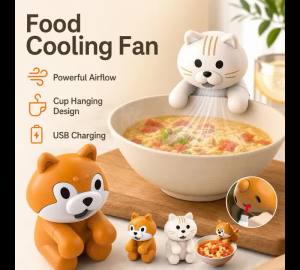Quạt Để Bàn Mini Có Thể Sạc Lại Bằng USB Thiết Kế Hình Động Vật Dễ Thương Quạt Làm Mát Cầm Tay Di Động Dành Cho Bàn Làm Việc Văn Phòng Mì Súp Nhà Bếp