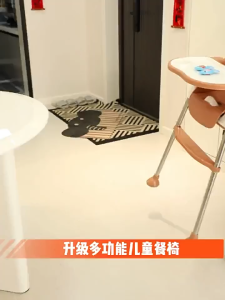 เก้าอี้กินข้าวเด็ก เก้าอี้ทานข้าว มีล้อ เบาะหนังกันน้ำ ถาดรองอาหาร เครื่องประดับมีผู้ช่วย เติมเงิน