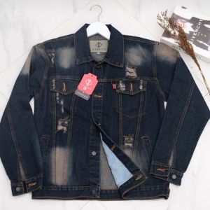 Jaket Jeans Pria Model Sobek Jacket Denim Kekinian Saenashop99