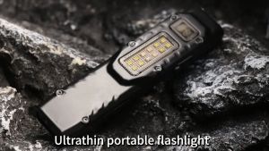 Asafee V007 Tactical 90G Portable Flashlight 1200LM Ultra LED Double Tail Swich Torch White/Red/Purple Power Side Floodlight Rechargeable Lamp Waterproof For Outdoor Camping Hiking