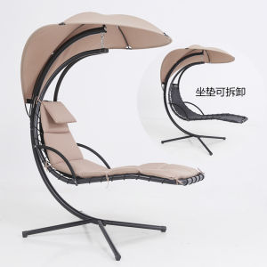 Outdoor Iron Swing Glider Casual Hanging Basket Rocking Chair House Courtyard Balcony Dream Swing Moon Hammock Recliner