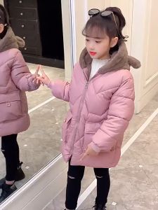 Áo Khoác Phao Lót Lông Dáng Dài Cho Bé Gái Mùa Đông Hàng Quảng Châu Cao Cấp