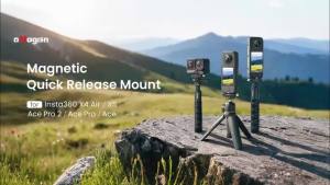 aMagisn For Insta360 X5/AcePro 2 /X4 Air Aluminum Metal Magnetic Quick Release Mount 1/4" Adapte For Action Camera Accessories