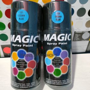 Magic Spray Paint Pilox Pilok Cat Ocean Blue Biru Laut 121 300cc Cat Semprot serbaguna Magic Ukuran Besar 300 cc