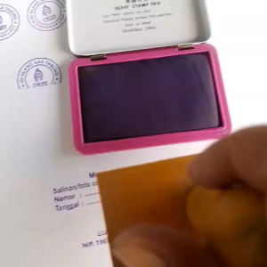 Stempel Legalisir Gagang Kayu Design Custom