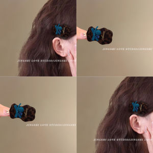 Cute Bear Side Hair Clip Butterfly Knot Hair Accessories Sweet Style Leopard Pattern Hair Grips Forehead Bangs Back of Head