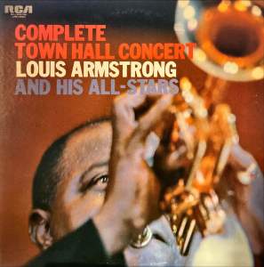 [ แผ่นเสียง Vinyl LP ] Artist : Louis Armstrong And His All-Stars Album :  Complete Town Hall Concert Cover : VG++ Disc : NM Manufactured : Japan Released :  1977 Price : 1150