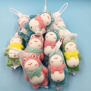 New Creative Frog Squeezable Toy Stress Relief Slow Rebound Net Bag Toy Student Small Gift Street Stall Night