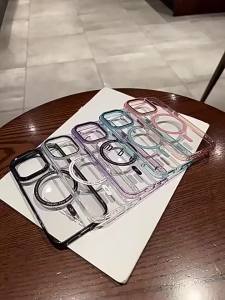 Ốp Lưng iPhone Trong Suốt Mềm Mại Màu Sắc Tươi Sáng Có Nam Châm Hỗ Trợ Sạc Không Dây Tương Thích Với iPhone 18/17/16/15/14/13/12/11 Pro Max