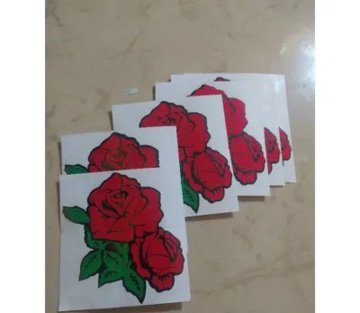 stiker bunga mawar cuting