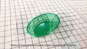 Food Tray Oval Multifunctional Plastic Basket Storage Organizer Fast Food Basket For Hamburgers French Fries hot dogs Sandwiches