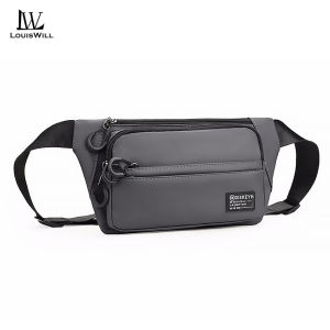 LouisWill Man Waist Bag Fashion Chest Bag Shoulder Bag Crossbody Bag Sports Bag Large Capacity Anti-Thief Street Bag Casual Bag Close Fitting Waist Bag Travel Bag Business Bag Phone Pouch