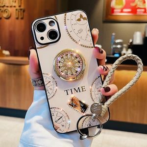 Trường hợp cho Huawei pura 70 pro + pura70 pro pura 70 siêu thời gian mới dát nhỏ rhinestone khung vòng mạ vàng lưng điện thoại bìa với đẹp và vòng đeo tay thời trang chống thả chống sốc bảo vệ trường hợp