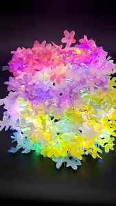 LED Light Up Flower Wreath Christmas Party Girl Headband for Girls Wedding Christmas Halloween Glow Party Ornaments