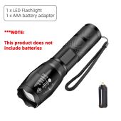 High Power Led Flashlights Camping Torch 5 Lighting Modes Aluminum Alloy Zoomable Light Waterproof Material Use 3 AAA Batteries