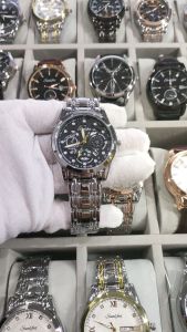 SUNLIFEX Jam Tangan Pria Bercahaya Kalender Kuarsa Tali Stainless Steel Jam Tangan Cowok Free Box 9001-1 Model Sl9001 Dengan Kartu Garansi - Lazada