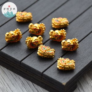 จี้ทองแดงบริสุทธิ์สำหรับทำเครื่องประดับ DIY พร้อมรูสัมผัสได้ สร้อยข้อมือ สร้อยคอ ทำมือ อุปกรณ์เครื่องประดับ