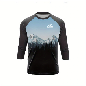 Breathable 3/4 Sleeve Half Sleeve O-Neck Shirt Casual Loose MTB DH MX Cycling Jerseys Bike/Moto Shirts Running Soccer Shirt Unis