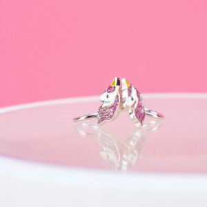 Collexion Glitter Unicorn Ear Stud Anting Anak Lapis Emas Gold Plated