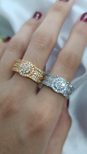 Grosir Cincin Berlapis Emas 24K Gold Korea Perhiasan Rings Wanita Emas Muda Anti Karat Aksesoris Jewelry