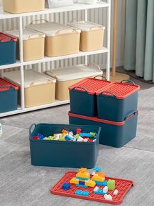 Art Living Stackable Toy Storage Box Lego Blocks Storage Container with Handle  Multipurpose Storage Box