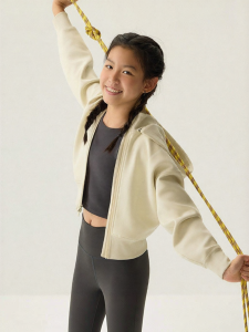 JOLLY BEAN | Hooded Waist-cinching Fleece Jacket for Girls