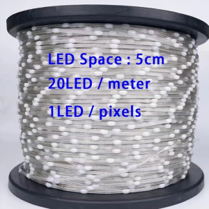 LED giọt lệ làm PHÁO HOA LED ngoài trời chống nước - LED full màu hạt gạo [Dây Đồng-5V]