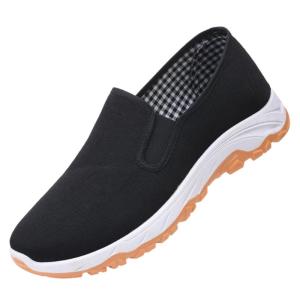 Breathable Hiking Thick Sole Canvas Slip-On Work Walking Safety Shoes