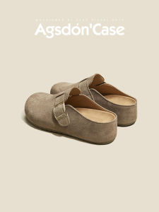 Agsdon Womens Winter Fleece Lined Ergonomic Birkenstock Slippers Thick Heel Headed Clogs Modern Style Casual Slip-On Shoes