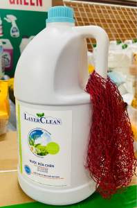 Nước Rửa Chén Bát Hữu Cơ LAYER Clean + Tặng 1 Búi Lưới Rửa Chén Bát