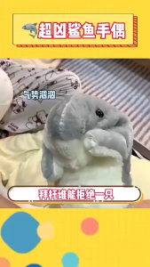 Cute Stuff Shark Hand Puppet Plushie Shark Toy Funny Movable Mouth Talking Interactive Toy Kids Gift