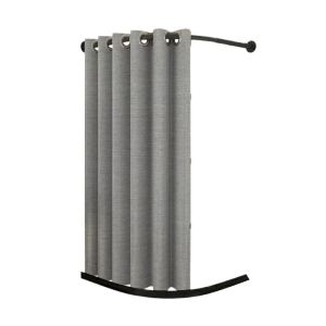 Bathroom Shower Curtain Punch-Free Partition Curtain Waterproof Mildew-Proof High-End Dry Wet Separation Shower Magnetic Toilet Shade Curtain