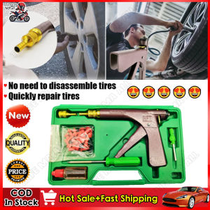 🚕Ready Stock🚕MA Car Motorcycle Bike Universal Emergency Heavy Duty Tubeless Wheel Vacuum Tire Repair Tool Kit Vacuum Tire Repair Tool Kit With Mushroom Head Car Tire Block Air Leaking Kit