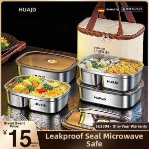 HUAJIDA | Heating Bento Box with Dividers Large Capacity