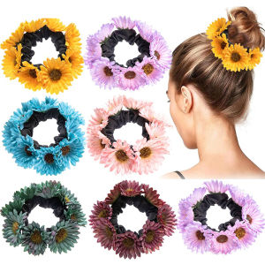 Sunflower Ponytail Headband With High-End Feel Carnival Headband Suitable For Any Holiday Party