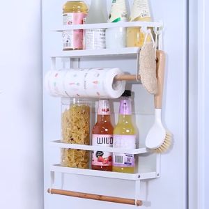 Magnetic / Wall-mounted Folding Refrigerator Rack Organizer Kitchen Storage (3 sizes options)