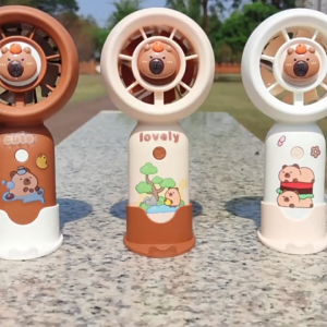 Keranixy Capybara Pocket Turbo Fan Rechargeable Cartoon Compact Personal Cooling Outdoor Accessory Kipas Mudah Alih