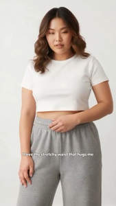 Plus Size Wide Leg Baggy Lazy Pants Women 2 Side Pockets Comfortable Drawstring High Waist