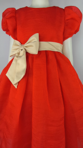 Big Joy Girls Elegant Formal Gown Gladys with Bow Red for Ages 2 to 9 Years Old 564315