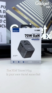 Gadget Mix Diginut TR-10 GaN Tech 70W 2USB-A+3USB-C Travel Plug Black