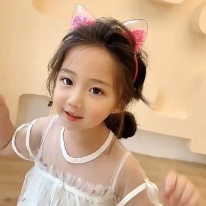 Cài Tóc Tai Mèo Nhựa Trong Suốt Xinh Xắn Cho Bé Gái