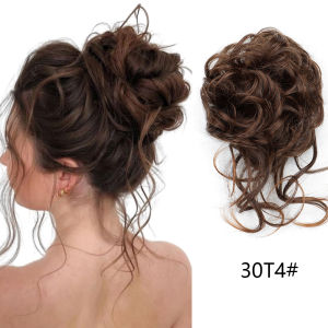 8-Inch Synthetic Curly Hair with Elastic Rubber Band Elegant and Messy Bun Fluffy and Easy to Maintain Suitable for Daily Use