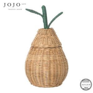 Hand-woven Pear-shaped Black Storage Basket