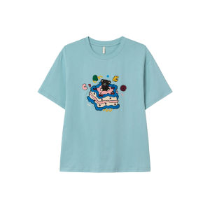 NIHAOKANONG | Áo Thun Cotton Hình Gấu Slim