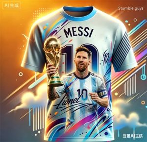 Mens Summer Kids Boys Messi Football Short Sleeve T-shirt Casual Sports Jersey Streetwear Tops Leisure And Outdoor