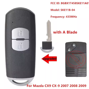 Keyecu Modified Smart Remote Car Key Fob With 2 Buttons 434MHz for Mazda CX9 CX-9 2007 2008 2009 BGBX1T458SKE11A01 SKE11B-04